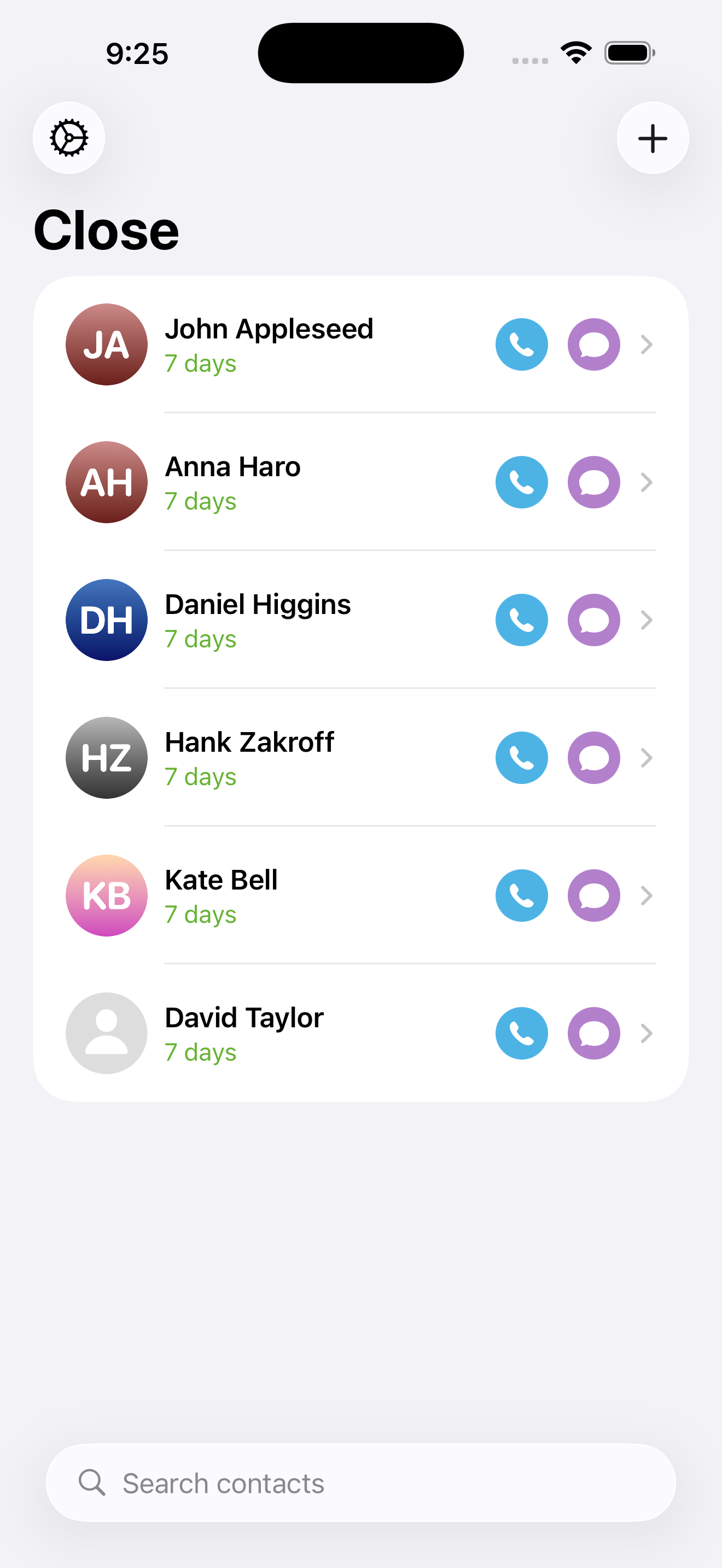 Close app home - light mode